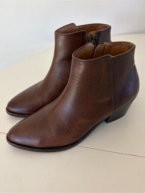 Thursday Boot Company Downtown Bootie Amaretto Brown Leather Ankle Boots